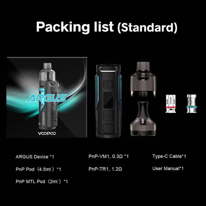 VOOPOO Vape Drag Hrvatska - VOOPOO ARGUS pod mod kit benzin zeleno-srebrna 0TT26477
