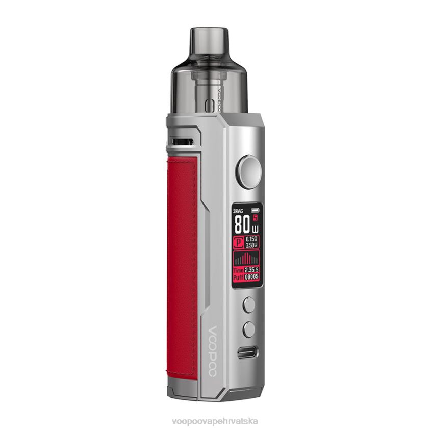 VOOPOO Vape Gene - VOOPOO DRAG X pod mod kit srebrno crvena 0TT264178
