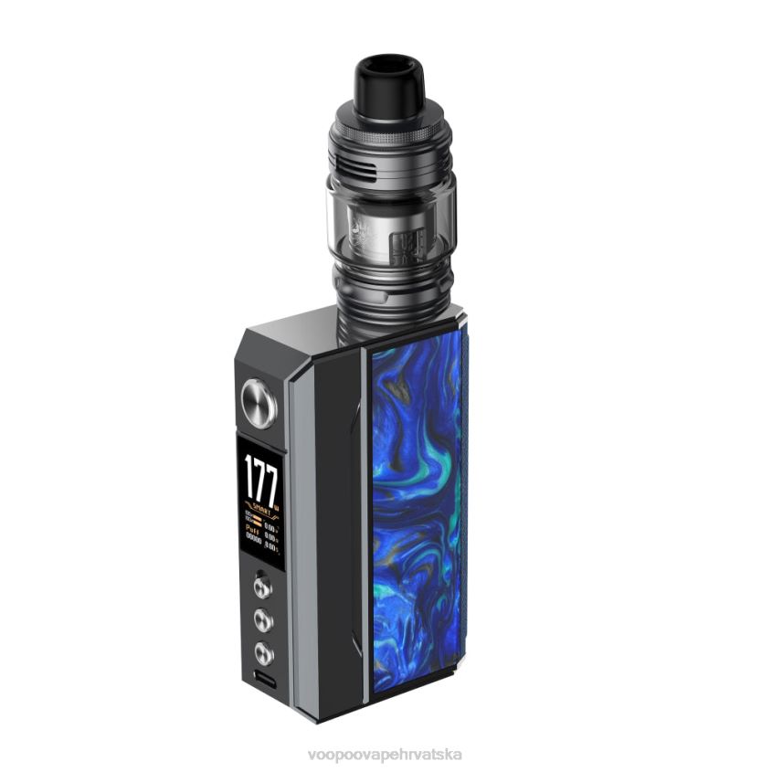 VOOPOO Vape Kits - VOOPOO DRAG 4 komplet gun metal+ocean blue 0TT264146