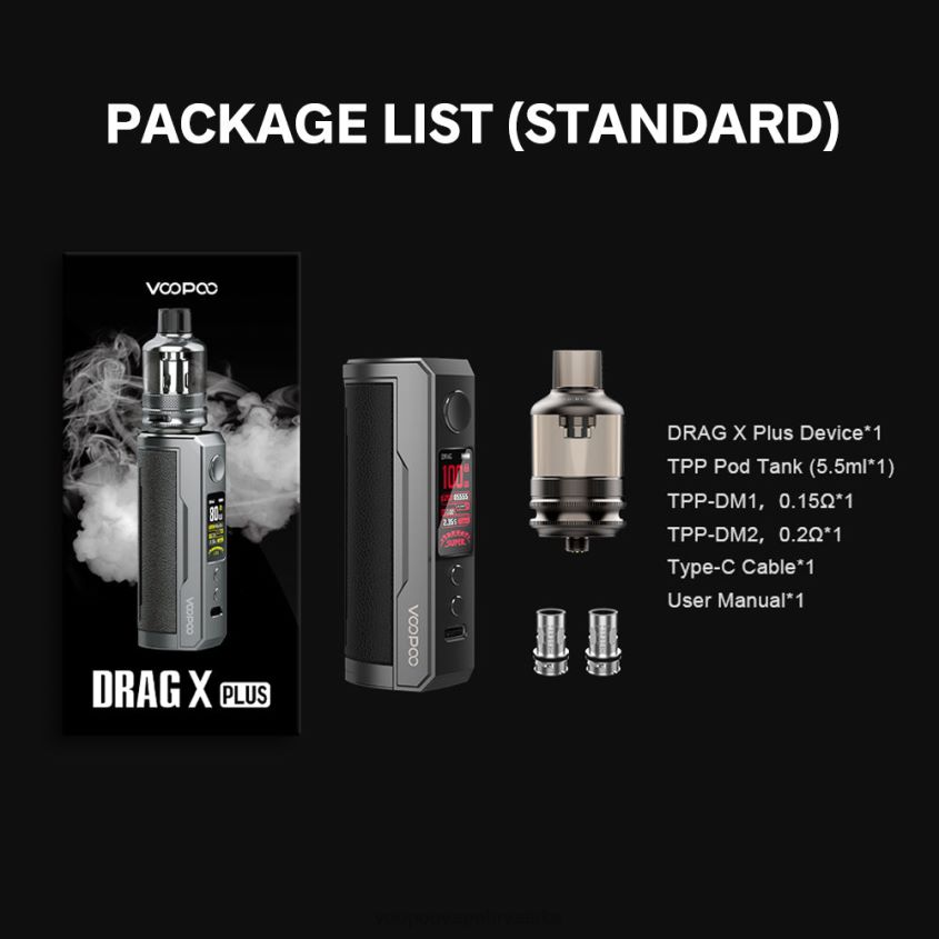 VOOPOO Vape Liquid Hrvatska - VOOPOO DRAG X PLUS komplet klasični 0TT264294